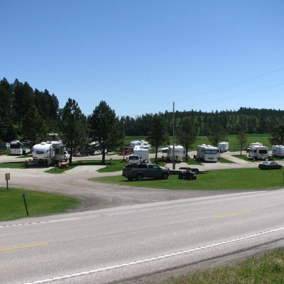 RV Camping Pull Through Lots wide shot
