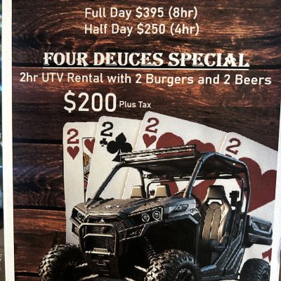 UTV Rentals - Four Deuces Special