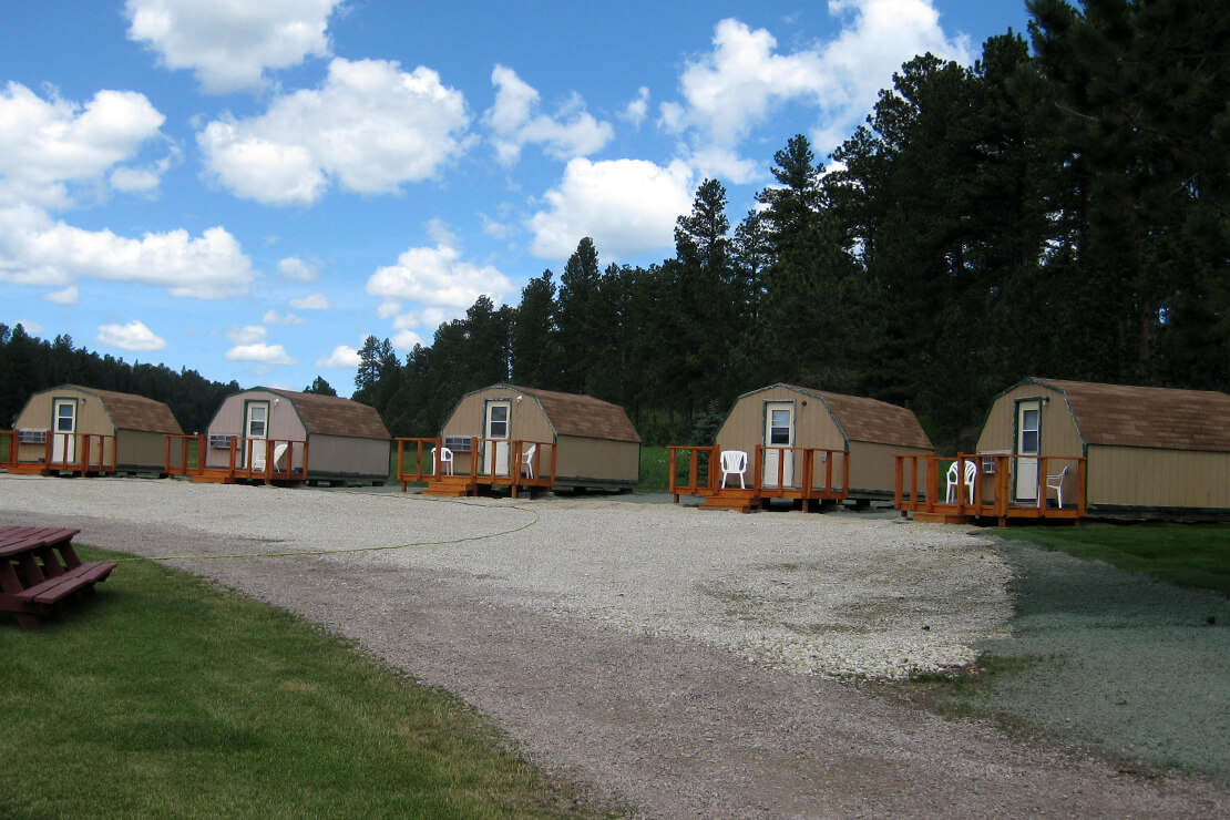 Photo of RV camping spaces with easy access to electric as well as outdoor amenities. 